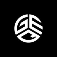 geq lettera logo design su sfondo bianco. geq creative iniziali lettera logo concept. disegno della lettera geq. vettore