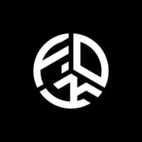 design del logo della lettera fok su sfondo bianco. fok creative iniziali lettera logo concept. disegno della lettera fok. vettore