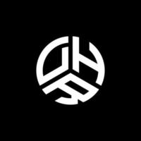 dhr lettera logo design su sfondo bianco. dhr creative iniziali lettera logo concept. disegno della lettera dhr. vettore