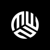 mwn lettera logo design su sfondo nero. mwn creative iniziali lettera logo concept. disegno della lettera mwn. vettore
