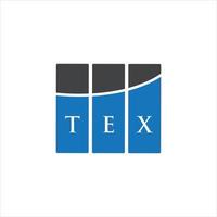 tex lettera logo design su sfondo bianco. tex creative iniziali lettera logo concept. disegno della lettera di tex. vettore