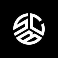 scb lettera logo design su sfondo nero. scb creativo iniziali lettera logo concept. disegno della lettera scb. vettore