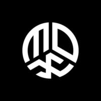 mox lettera logo design su sfondo nero. mox creative iniziali lettera logo concept. disegno della lettera mox. vettore