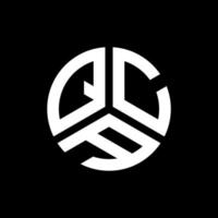 qca lettera logo design su sfondo nero. qca creative iniziali lettera logo concept. disegno della lettera qca. vettore
