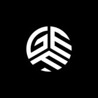 gef lettera logo design su sfondo bianco. gef creative iniziali lettera logo concept. disegno della lettera gef. vettore