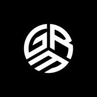 gm lettera logo design su sfondo bianco. gm creative iniziali lettera logo concept. disegno della lettera gr. vettore