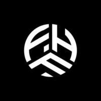 fhf lettera logo design su sfondo bianco. fhf creative iniziali lettera logo concept. disegno della lettera fhf. vettore