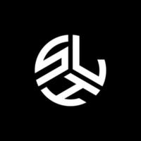 design del logo della lettera slh su sfondo nero. slh creative iniziali lettera logo concept. disegno della lettera sl. vettore