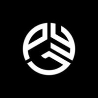 pyl lettera logo design su sfondo nero. pyl creative iniziali lettera logo concept. disegno della lettera pyl. vettore