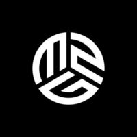 mzg lettera logo design su sfondo nero. mzg creative iniziali lettera logo concept. disegno della lettera mzg. vettore
