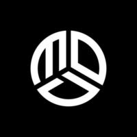 design del logo della lettera mod su sfondo nero. concetto di logo della lettera di iniziali creative mod. design della lettera mod. vettore