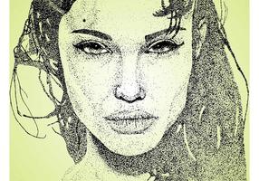 angelina jolie art vettore