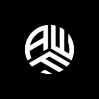 awf lettera logo design su sfondo bianco. awf creative iniziali lettera logo concept. disegno della lettera awf. vettore