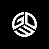 disegno del logo della lettera di gow su priorità bassa bianca. gow creative iniziali lettera logo concept. disegno della lettera di gow. vettore