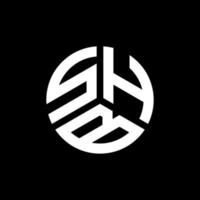 shb lettera logo design su sfondo nero. shb creative iniziali lettera logo concept. disegno della lettera shb. vettore