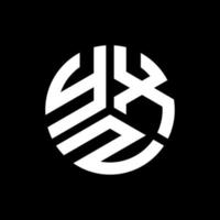 yxz lettera logo design su sfondo nero. yxz creative iniziali lettera logo concept. disegno della lettera yxz. vettore