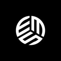 design del logo della lettera ems su sfondo bianco. ems creative iniziali lettera logo concept. disegno della lettera di SME. vettore