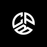 cpb lettera logo design su sfondo bianco. cpb creative iniziali lettera logo concept. disegno della lettera cpb. vettore