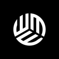 wme lettera logo design su sfondo nero. wme creative iniziali lettera logo concept. wme lettera design. vettore