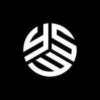 ysw lettera logo design su sfondo nero. ysw creative iniziali lettera logo concept. disegno della lettera ysw. vettore