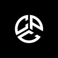 cpc lettera logo design su sfondo bianco. cpc creative iniziali lettera logo concept. disegno della lettera cpc. vettore