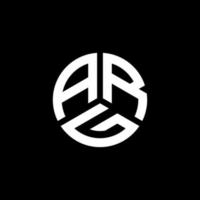 arg lettera logo design su sfondo bianco. arg creative iniziali lettera logo concept. disegno della lettera arg. vettore