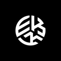 ekk lettera logo design su sfondo bianco. ekk creative iniziali lettera logo concept. disegno della lettera ok. vettore