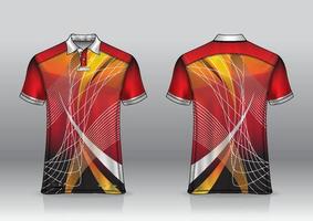 polo design in jersey per sport all'aperto vista frontale e posteriore