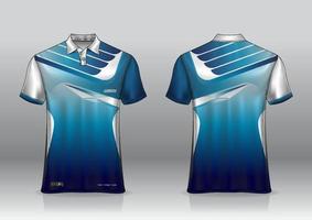 polo design in jersey per sport all'aperto vista frontale e posteriore vettore