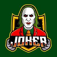 mascotte joker per sport ed eSport logo illustrazione vettoriale