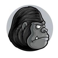 logo della mascotte di testa di gorilla vettoriale