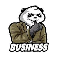 modello di illustrazione vettoriale logo mascotte orso di affari isolato