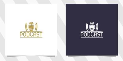modello di logo moderno podcast vettore