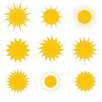 set di raccolta sunburst di diversi tipi