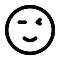 icona vettoriale di emoticon wink che è adatta per lavori commerciali e modificala o modificala facilmente