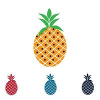 illustrazione vettoriale di frutta tropicale di ananas.