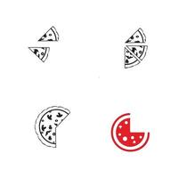 disegno del logo della pizza vettore