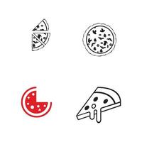 disegno del logo della pizza vettore