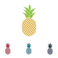 illustrazione vettoriale di frutta tropicale di ananas.