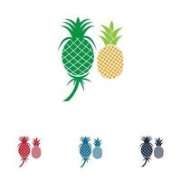 illustrazione vettoriale di frutta tropicale di ananas.