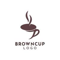 caffè tazza di caffè e fumo logo design vettoriale