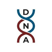 dna simbolo wordmark tipografia logo design vector