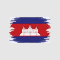 pennello bandiera cambogia vettore