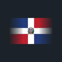 pennello bandiera repubblica dominicana. bandiera nazionale vettore