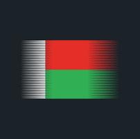 pennello bandiera madagascar. bandiera nazionale vettore