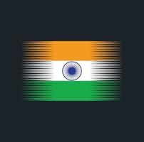 pennello bandiera indiana. bandiera nazionale vettore