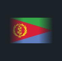 pennello bandiera eritrea. bandiera nazionale vettore