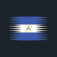 pennello bandiera nicaragua. bandiera nazionale vettore