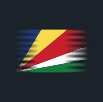 pennello bandiera seychelles. bandiera nazionale vettore