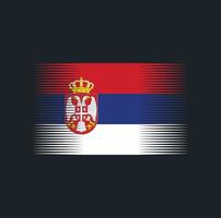 pennello bandiera serbia. bandiera nazionale vettore